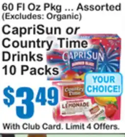 SuperFresh CapriSun or Country Time Drinks offer