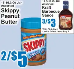 SuperFresh Skippy Peanut Butter/Kraft Barbecue Sauce offer