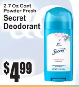 SuperFresh Secret Deodorant offer