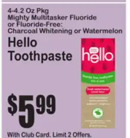 SuperFresh Hello Toothpaste offer