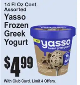 SuperFresh Yasso Frozen Greek Yogurt offer