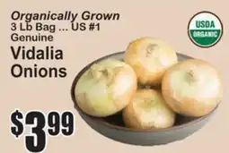 SuperFresh Organically Grown 3 Lb Bag ... US #1 Genuine Vidalia Onions offer
