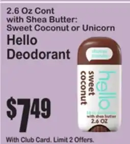 SuperFresh Hello Deodorant offer