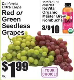 SuperFresh California Extra Large Red or Green Seedless Grapes offer