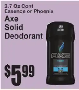 SuperFresh Axe Solid Deodorant offer