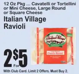 SuperFresh Italian Village Ravioli offer