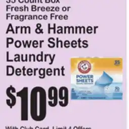 SuperFresh Arm & Hammer Power Sheets Laundry Detergent offer