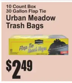 SuperFresh 10 Count Box 30 Gallon Flap Tie Urban Meadow Trash Bags offer