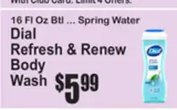 SuperFresh 16 Fl Oz Btl ... Spring Water Dial Refresh & Renew Body Wash offer