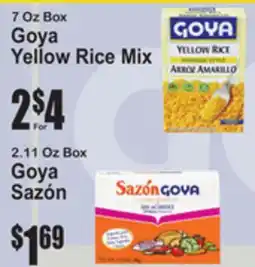 SuperFresh 7 Oz Box Goya Yellow Rice Mix, 2.11 Oz Box Goya Sazón offer