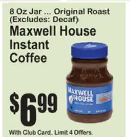 SuperFresh Maxwell House Instant Coffee offer