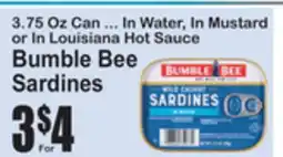 SuperFresh Bumble Bee Sardines offer