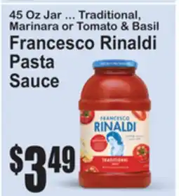 SuperFresh Francesco Rinaldi Pasta Sauce offer