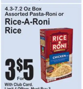 SuperFresh 4.3-7.2 Oz Box Assorted Pasta-Roni or Rice-A-Roni Rice offer