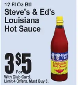SuperFresh Steve's & Ed's Louisiana Hot Sauce offer
