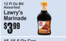 SuperFresh 12 Fl Oz Btl Assorted Lawry's Marinade offer
