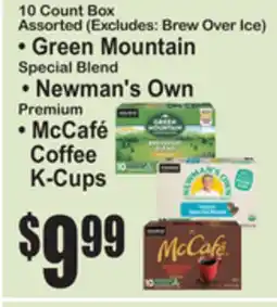 SuperFresh • Green Mountain Special Blend • Newman's Own Premium • McCafé Coffee K-Cups offer