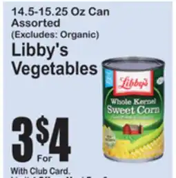 SuperFresh Libby's Vegetables offer