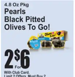 SuperFresh Pearls Black Pitted Olives To Go! offer