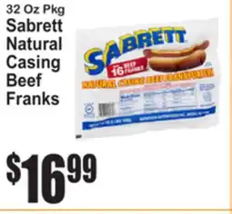 SuperFresh Sabrett Natural Casing Beef Franks offer