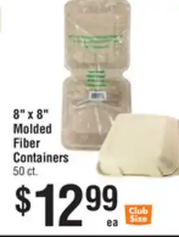 Smart & Final 8 x 8 Molded Fiber Containers offer