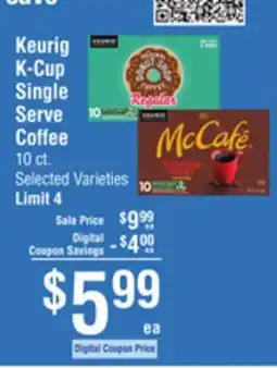 Smart & Final Keurig K-Cup Single Serve Coffee offer
