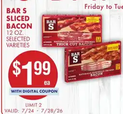 Smart & Final BAR S SLICED BACON offer