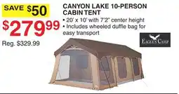 Dunham's Sports EAGLES CAMP CANYON LAKE 10-PERSON CABIN TENT offer