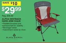 Dunham's Sports BLACK SIERRA ALPHA VENTBACK HARD ARM CHAIR offer