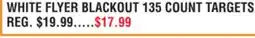 Dunham's Sports WHITE FLYER BLACKOUT 135 COUNT TARGETS offer