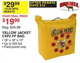Dunham's Sports YELLOW JACKET CXP2 FP BAG offer