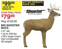 Dunham's Sports BIG SHOOTER BUCK offer