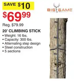 Dunham's Sports BIG GAME 20' CLIMBING STICK offer