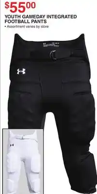Dunham's Sports YOUTH GAMEDAY INTEGRATED FOOTBALL PANTS offer