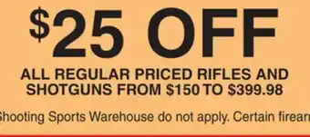 Dunham's Sports RIFLES AND SHOTGUNS offer