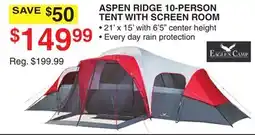 Dunham's Sports ASPEN RIDGE 10-PERSON TENT WITH SCREEN ROOM offer