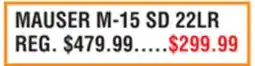 Dunham's Sports MAUSER M-15 SD 22LR offer