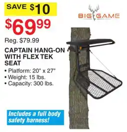 Dunham's Sports CAPTAIN HANG-ON WITH FLEX TEK SEAT offer