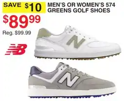 Dunham's Sports NEW BALANCE MEN'S OR WOMEN'S 574 GREENS GOLF SHOES offer