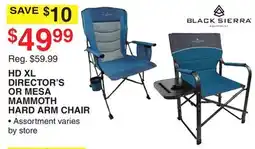 Dunham's Sports BLACK SIERRA HD XL DIRECTOR'S OR MESA MAMMOTH HARD ARM CHAIR offer