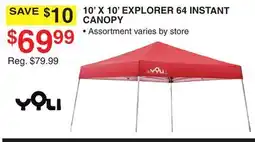 Dunham's Sports YOLI 10' X 10' EXPLORER 64 INSTANT CANOPY offer