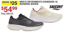 Dunham's Sports SAUCONY MEN'S OR WOMEN'S COHESION 18 RUNNING SHOES offer