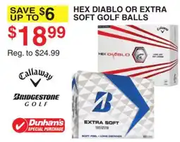Dunham's Sports HEX DIABLO OR EXTRA SOFT GOLF BALLS offer