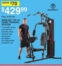 Dunham's Sports MARCY MWM-990 150 LB. HOME TRAINING SYSTEM offer
