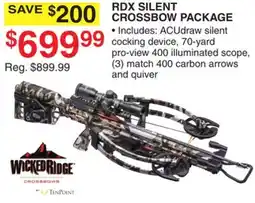 Dunham's Sports WICKEDRIDGE RDX SILENT CROSSBOW PACKAGE offer