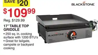 Dunham's Sports 17 TABLE TOP GRIDDLE offer