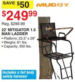 Dunham's Sports MUDDY 22' MITIGATOR 1.5 MAN LADDER offer