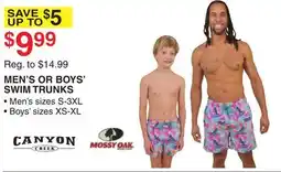 Dunham's Sports MEN'S OR BOYS' SWIM TRUNKS offer