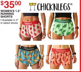 Dunham's Sports CHICKNLEGS WOMEN'S 1.5 RUNNING SHORTS offer