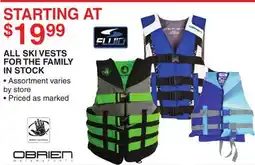 Dunham's Sports ALL SKI VESTS FOR THE FAMILY IN STOCK offer